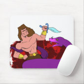 Barbar gegen Schlange Mousepad (Mit Mouse)