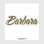 Barbara black gold Lettering Aufkleber Sticker (Blatt)
