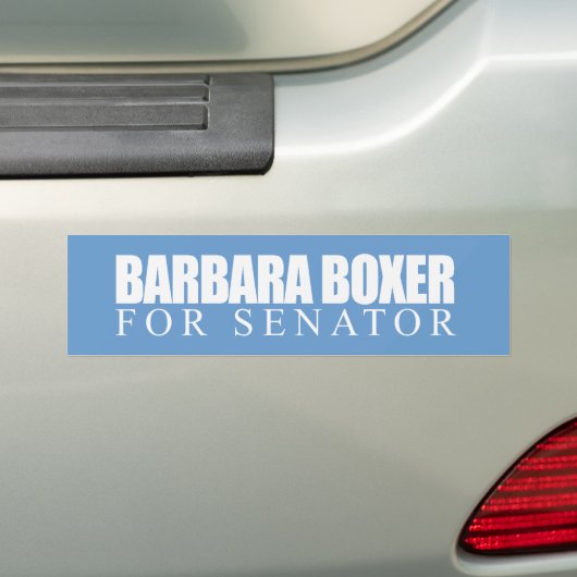 Barbara Boxer für Senator 2010 Autoaufkleber (Auf Auto)