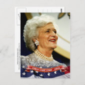 Barbara Bush, First Lady der USA Postkarte (Vorne/Hinten)