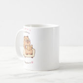 Barbara Capybara liest Buch Cute Cozy Tasse (Vorderseite Links)