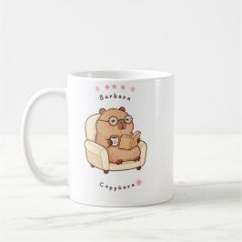 Barbara Capybara liest Buch Cute Cozy Tasse