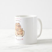 Barbara Capybara liest Buch Cute Cozy Tasse (VorderseiteRechts)