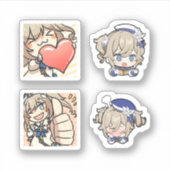 Barbara Genshin Impact 4er Stickerbogen Aufkleber (Vorderseite)