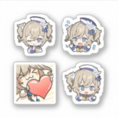 Barbara Genshin Impact 4er Stickerbogen Extra Aufkleber (Vorderseite)