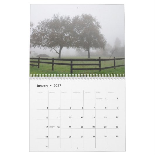 Barbara Hall - Reisen: Zuhause und im Ausland, Kalender (Jan 2027)