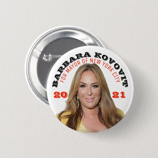 Barbara Kovovit für NYC Mayor 2021 Button (Vorne & Hinten)