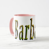 Barbara, Logo für Mädchennamen, Tasse (Vorderseite Links)