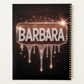 Barbara Name Rose Gold Diamant Triefender Glitter Planer (Rückseite)