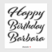 Barbara Name Vorname black Sticker Geburtstag (Blatt)