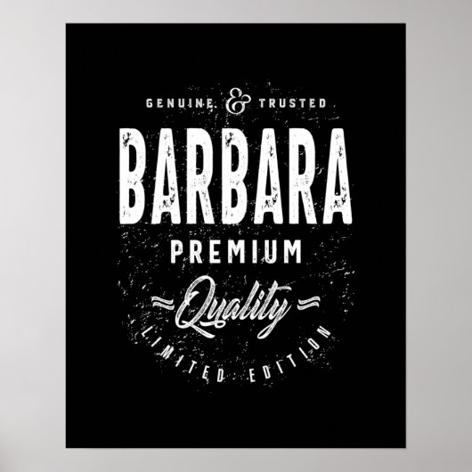 Barbara Personalisiert Name Birthday Gift Poster (Vorne)