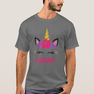 BARBARA Personalisierte Einhornwand T-Shirt