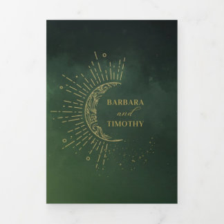 Barbara + Tim Trifold Hochzeitseinladung R13 Dreifach Gefaltete Einladung