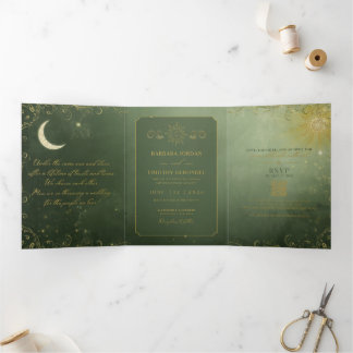 Barbara + Tim Trifold Wedding Invitation R12 Dreifach Gefaltete Einladung