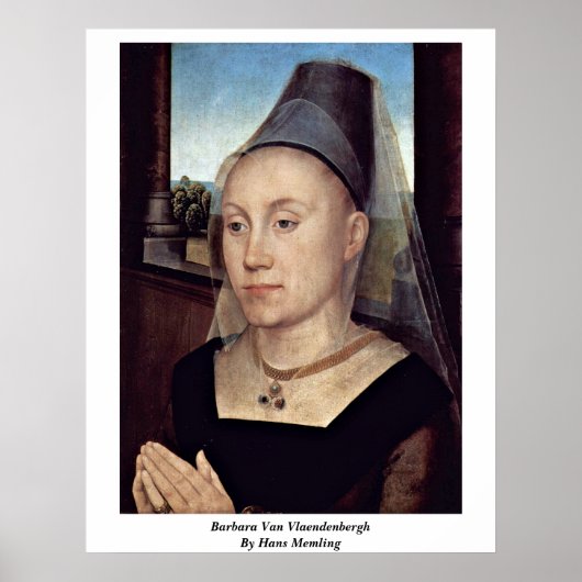 Barbara Van Vlaendenbergh von Hans Memling Poster (Vorne)