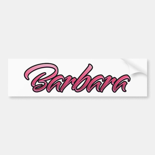 Barbara verblasst pink Aufkleber Sticker Autoaufkleber (Vorne)