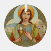 Barbara von Nicomedia (BK 001) Ornament Aus Glas (Rückseite)