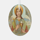 Barbara von Nicomedia (BK 001) Ornament Aus Glas (Vorderseite links)