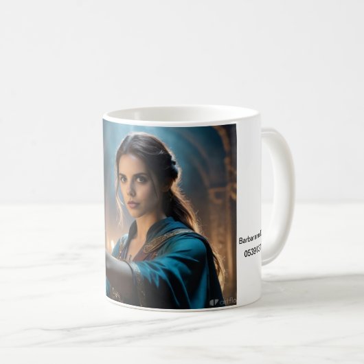 Barbarann DaVinci Tasse, 11 oz Kaffeetasse (VorderseiteRechts)