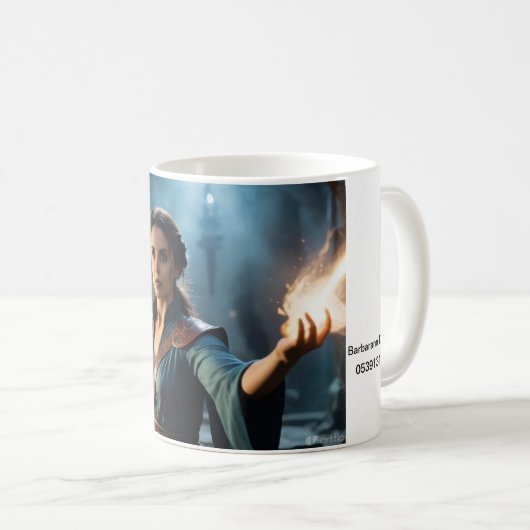 Barbarann DaVinci Tasse, 11 oz Kaffeetasse (VorderseiteRechts)