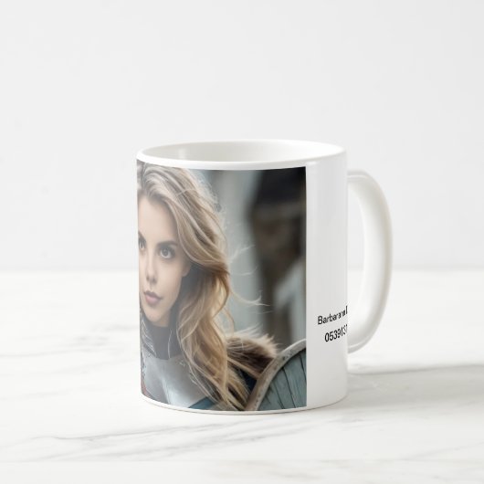 Barbarann DaVinci Tasse, 11 oz Kaffeetasse (VorderseiteRechts)