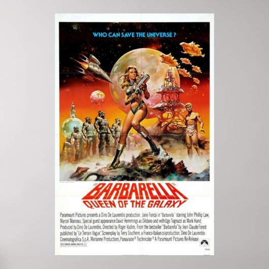 Barbarella Königin der Galaxie 1968, die Poster (Vorne)