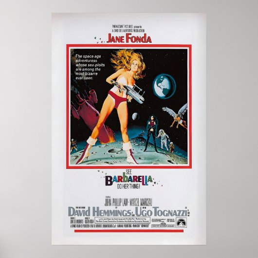 Barbarella Movie Poster Vintage Jane Fonda Giclée (Vorne)