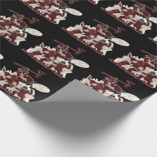 Barbaren sind Ax-Holds Geschenkpapier (Ecke)