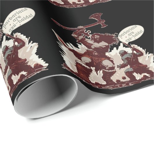 Barbaren sind Ax-Holds Geschenkpapier (Rolleneckpunkt)