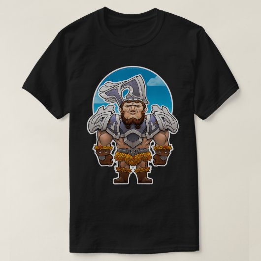 Barbarian Chicken Warrior Stylish Graphic T-Shirt (Design vorne)
