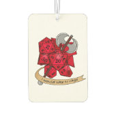 Barbarian Dice Design Autolufterfrischer (Rückseite)