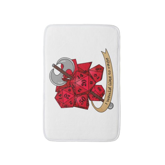 Barbarian Dice Design Badematte (Vorderseite Vertikal)