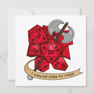 Barbarian Dice Design Einladung