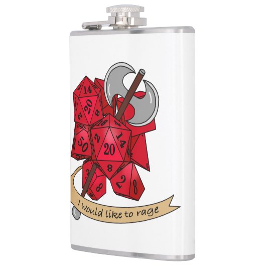 Barbarian Dice Design Flachmann (Links)