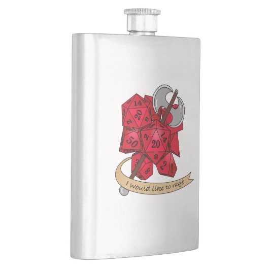 Barbarian Dice Design Flachmann (Rechts)