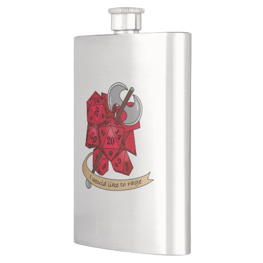 Barbarian Dice Design Flachmann (Links)