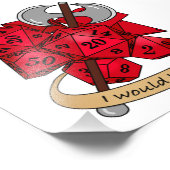 Barbarian Dice Design Fotodruck (Ecke)