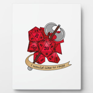Barbarian Dice Design Fotoplatte