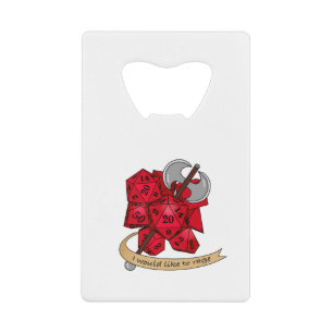 Barbarian Dice Design Geldbeutel Flaschenöffner