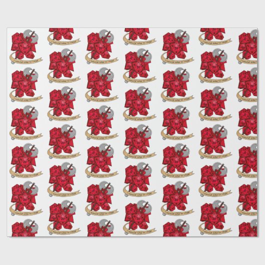 Barbarian Dice Design Geschenkpapier (Flach)