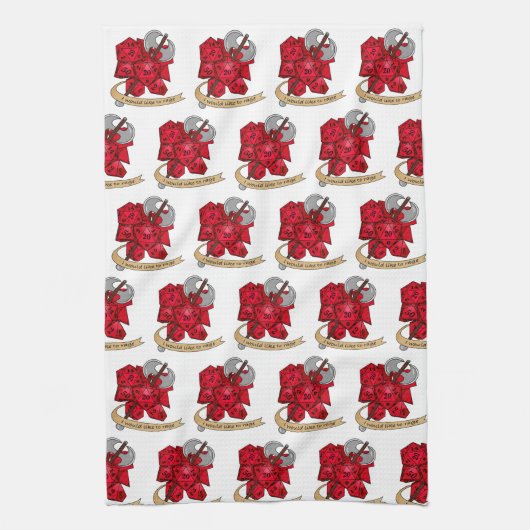 Barbarian Dice Design Geschirrtuch (Vertikal)