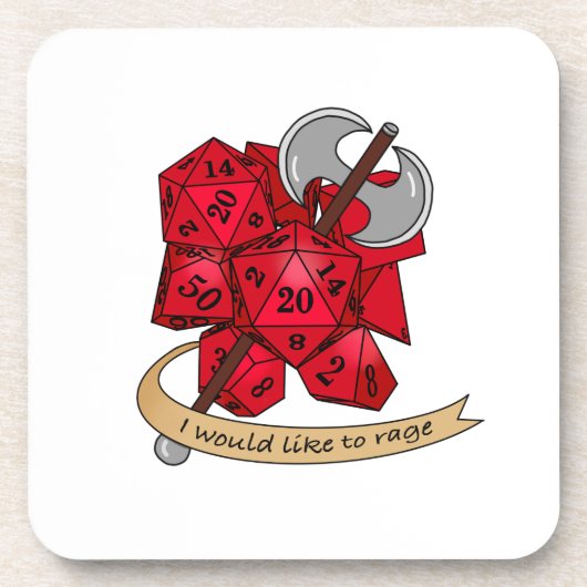 Barbarian Dice Design Getränkeuntersetzer (Vorderseite)