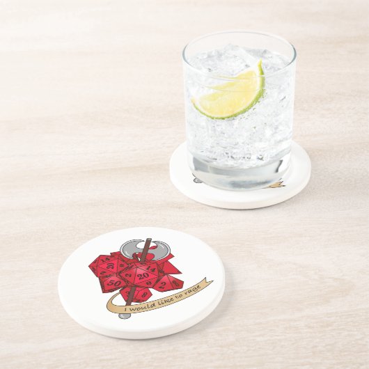 Barbarian Dice Design Getränkeuntersetzer (Seite)