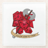 Barbarian Dice Design Glasuntersetzer (Vorderseite)