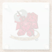 Barbarian Dice Design Glasuntersetzer (Rückseite)