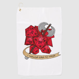 Barbarian Dice Design Golfhandtuch