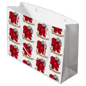 Barbarian Dice Design Große Geschenktüte (Rückseite Schrägansicht)