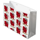 Barbarian Dice Design Große Geschenktüte (Vorderseite Schrägansicht)