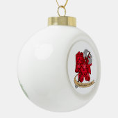 Barbarian Dice Design Keramik Kugel-Ornament (Links)