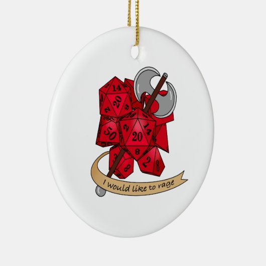 Barbarian Dice Design Keramik Ornament (Rechts)